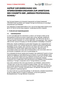 Aufruf zur Einreichung von Interessensbekundungen zur Umsetzung des Konzepts der "German Professional School"