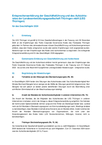 2024 - Entsprechenserklärung der Geschäftsführung und des Aufsichtsrates der Landesentwicklungsgesellschaft Thüringen mbH (LEG Thüringen) gemäß des Public Corporate Governance Kodex des Freistaates Thüringen