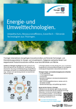 Factsheet Energie- und Umwelttechnologien in Thüringen Factsheet Energie- und Umwelttechnologien in Thüringen