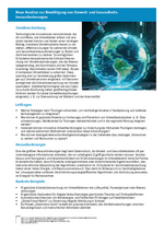 Neue Ansätze zur Bewältigung von Umwelt- und Gesundheitsherausforderungen Neue Ansätze zur Bewältigung von Umwelt- und Gesundheitsherausforderungen