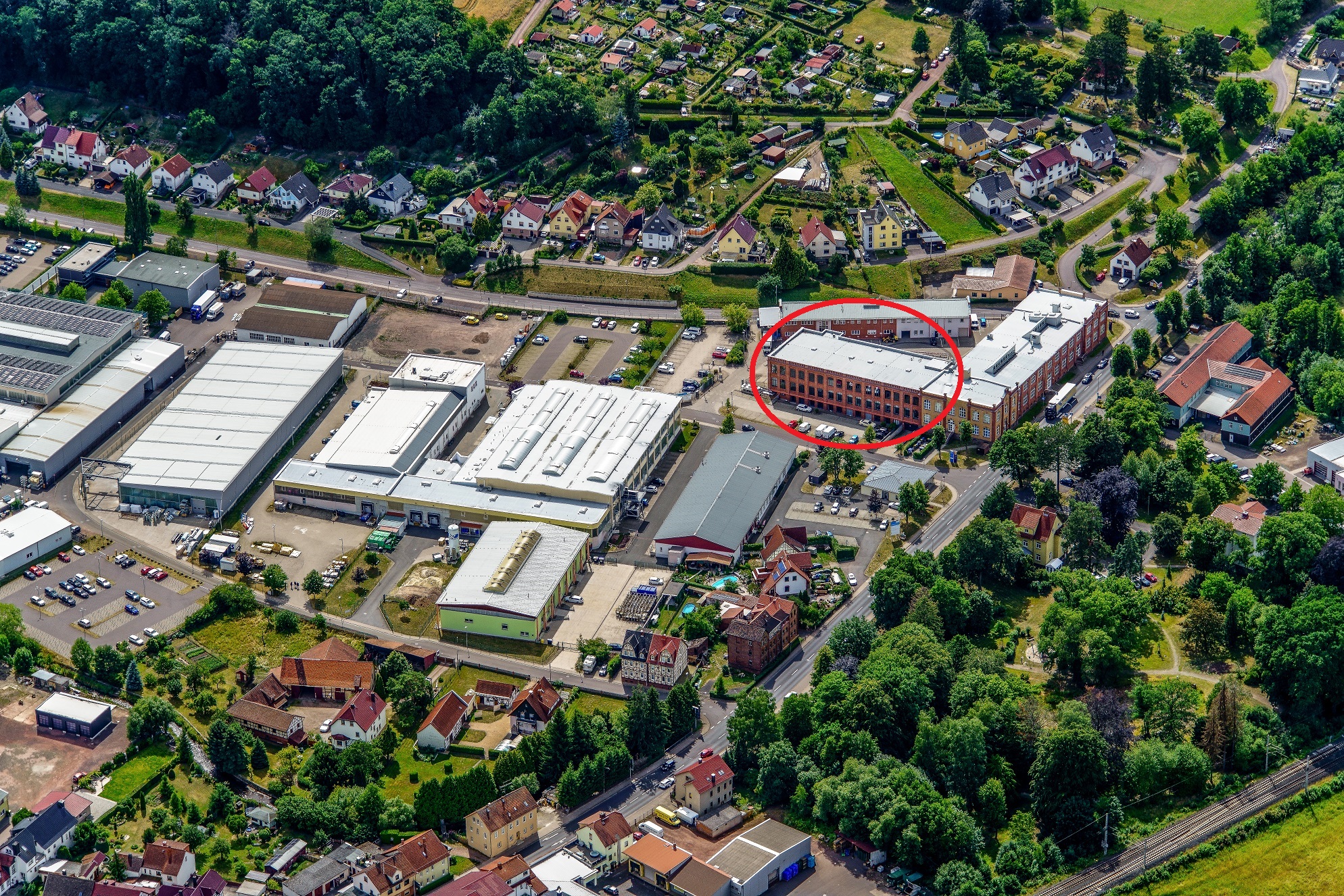 Ansicht Produktions- & Gewerbeflächen Gebäude 36 im Industrie- und Gewerbepark "Röber"