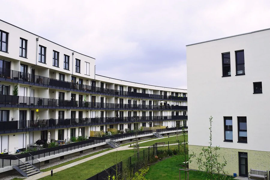 Erfurt-Brühl: Neugebaute Wohngebäude Erfurt-Brühl: Neugebaute Wohngebäude
