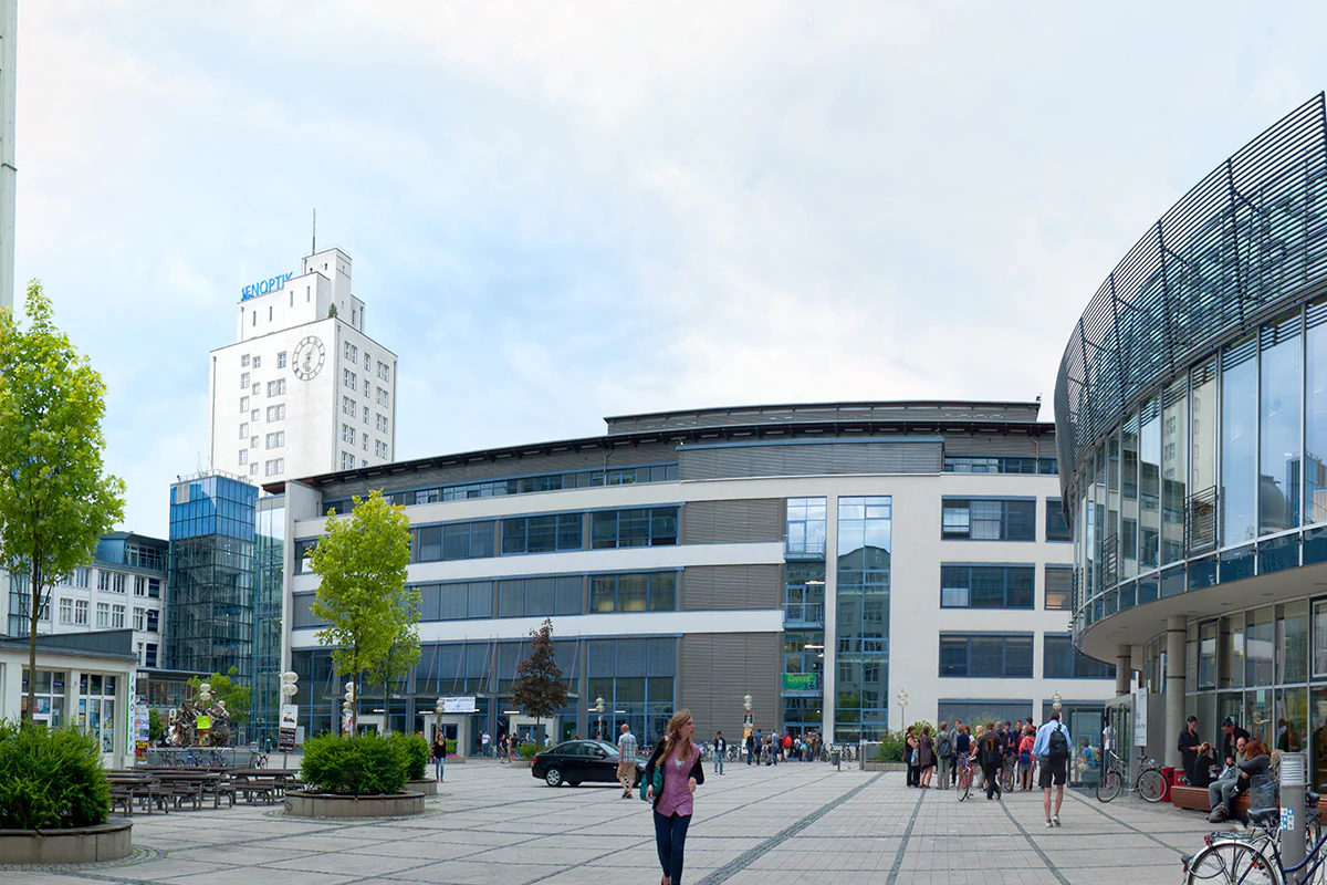 Der Abbe-Campus der Friedrich-Schiller-Universität in Jena.