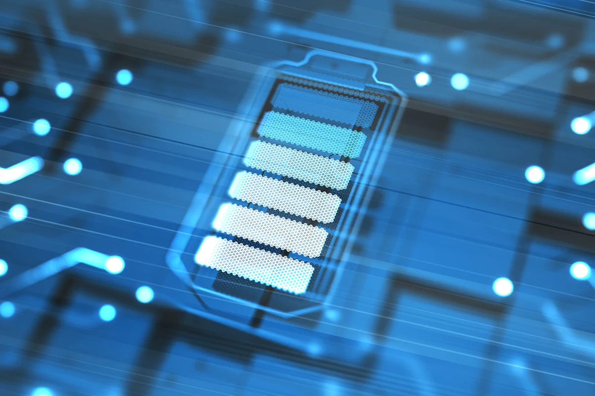 Batterieversorgung, digitales Konzept