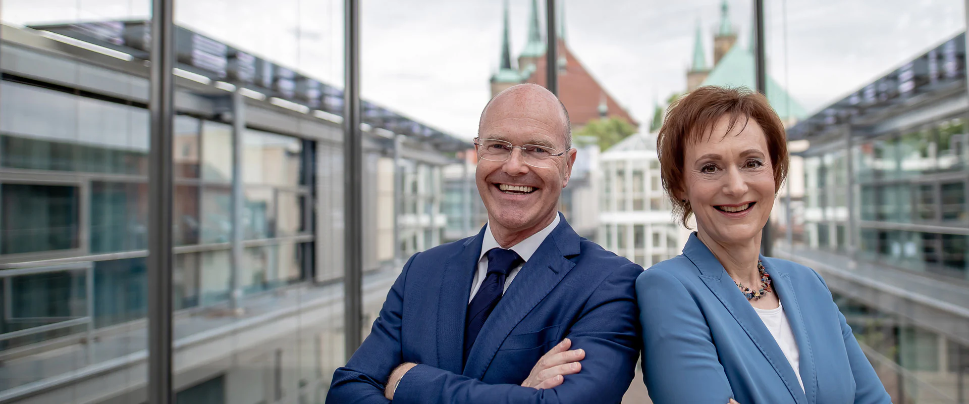 Bildbeschreibung / description: Geschäftsführung der LEG: Andreas Krey und Sabine Wosche