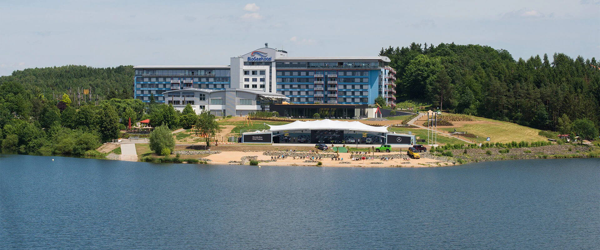 Blick auf Bio-Seehotel in Zeulenroda Bildbeschreibung / description: Blick auf Bio-Seehotel in Zeulenroda