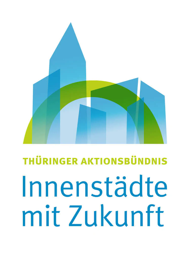 Logo Aktionsbündnis hochformat Bildbeschreibung / description: Logo Aktionsbündnis hochformat - blaue Skyline mit grünem Bogen darüber