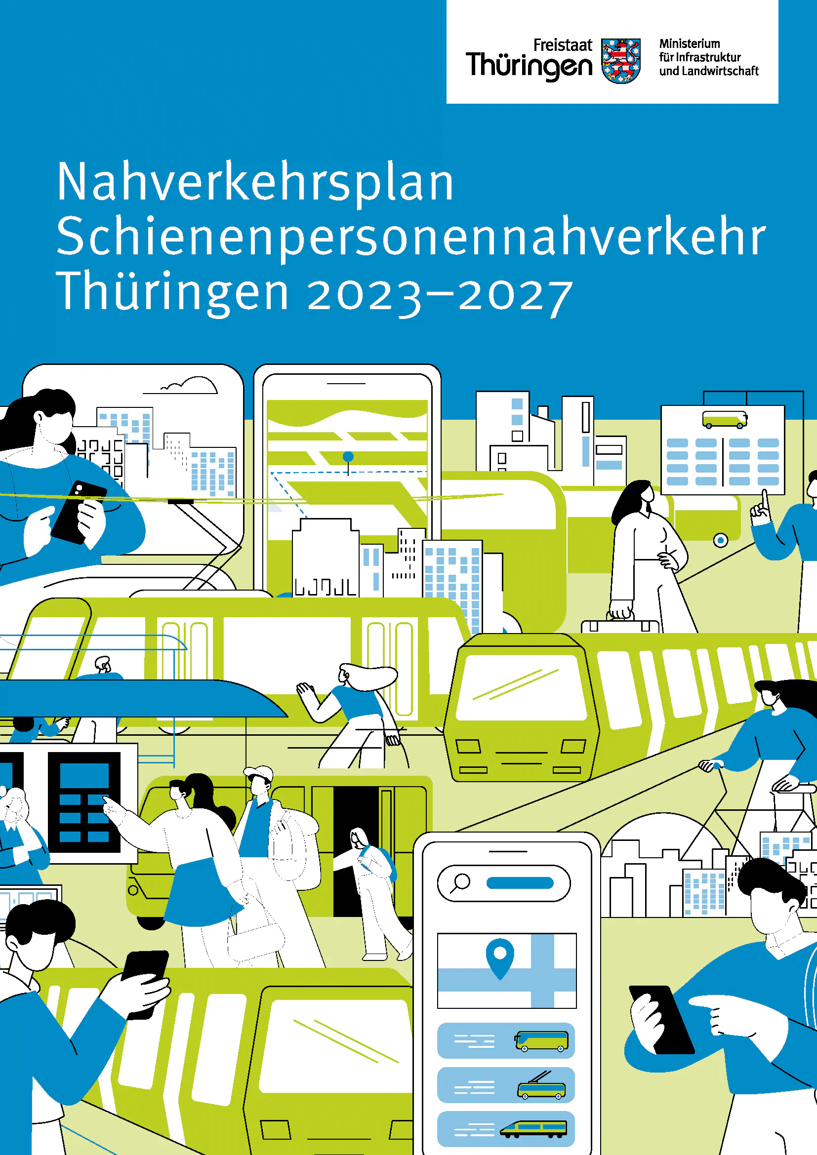 Nahverkehrsplan Schienenpersonenverkehr Thüringen 2023–2027 Bildbeschreibung / description: Vorschaubild - Nahverkehrsplan Schienenpersonenverkehr Thüringen 2023–2027